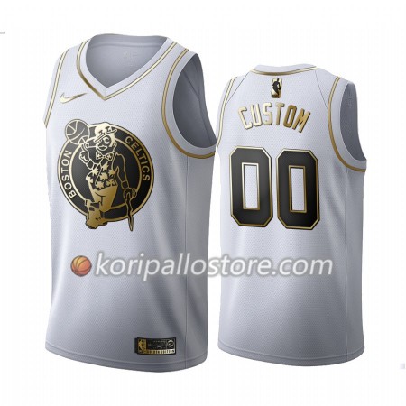 Boston Celtics Custom Nike 2019-2020 Valkoinen Golden Edition Miesten Pelipaidat Swingman 